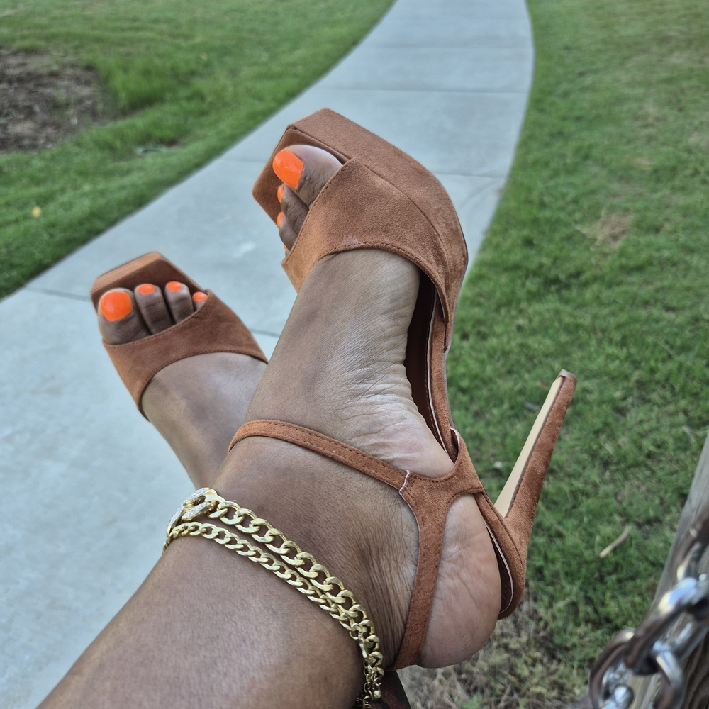 Elegant Brown High Heel Sandals